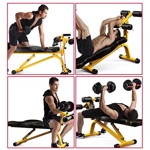 FGVDJ Bancos de Pesas Ajustables Banco de Abdominales Tabla de Abdominales para Ejercicios Abdominales Uso de Gimnasio en casa Equipo de Ejercicios Plegable Banco de