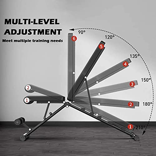 FGVDJ Bancos de Pesas Taburete con Mancuernas Plegable multifunción Banco de Entrenamiento Tabla de músculos Abdominales Tabla de Abdominales