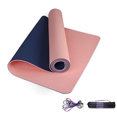 FHW Colchoneta De Yoga Antideslizante De Doble Cara, Colchoneta De Entrenamiento Muscular Plegable Y De Ensanchamiento De TPE, Colchoneta De Yoga, Colchoneta De Estiramiento,#4,8mm