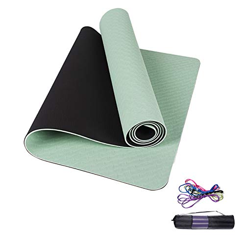 FHW Colchoneta De Yoga Antideslizante De Doble Cara, Colchoneta De Entrenamiento Muscular Plegable Y De Ensanchamiento De TPE, Colchoneta De Yoga, Colchoneta De Estiramiento,#3,6mm