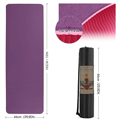 FHW Colchoneta De Yoga Antideslizante De Doble Cara, Colchoneta De Entrenamiento Muscular Plegable Y De Ensanchamiento De TPE, Colchoneta De Yoga, Colchoneta De Estiramiento,#1,6mm