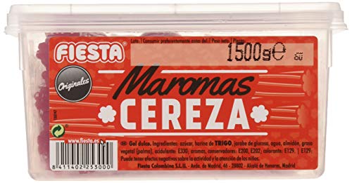 FIESTA Maromas Regaliz Dulce Sabor Cereza - Envase de 60 unidades