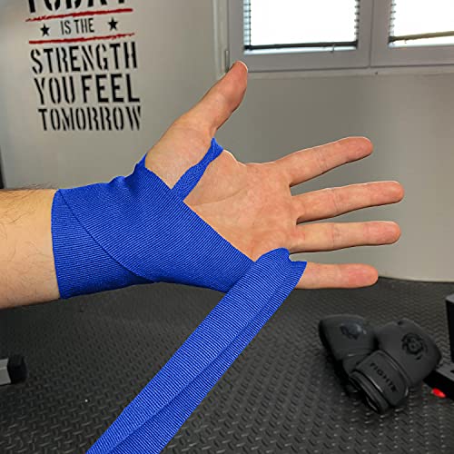 FIGHTR® Premium Vendas de Boxeo máxima Estabilidad y Seguridad | 4m Cinta de Boxeo Medio elásticos con Lazo para el Pulgar para Boxeo, MMA, Mauy Thai - Box Bandage Sport