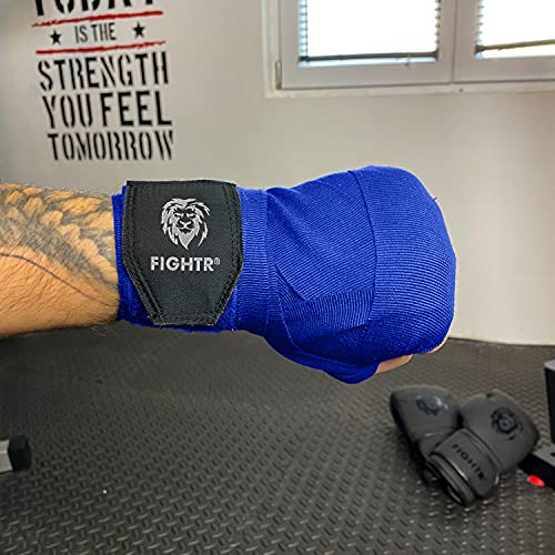 FIGHTR® Premium Vendas de Boxeo máxima Estabilidad y Seguridad | 4m Cinta de Boxeo Medio elásticos con Lazo para el Pulgar para Boxeo, MMA, Mauy Thai - Box Bandage Sport