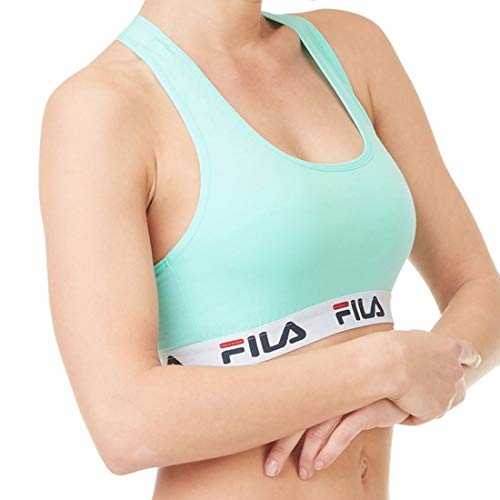 Fila 102103 Sujetador Deportivo, Azul Turquesa, S para Mujer