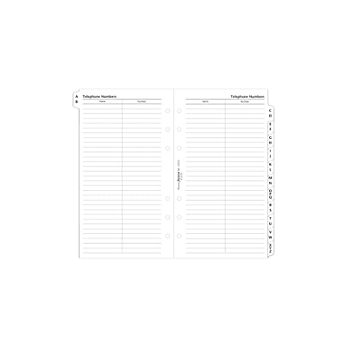 Filofax - Separadores para agenda de contactos (A-Z)