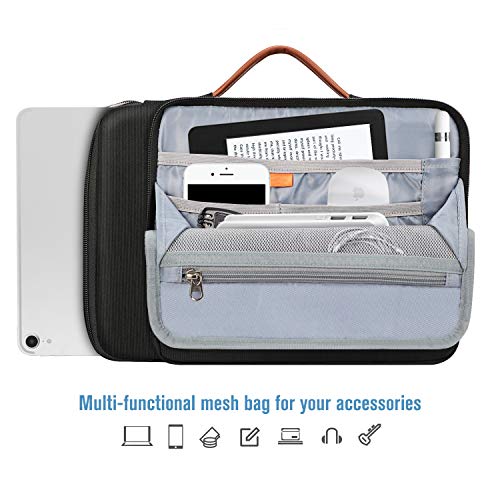 FINPAC Funda para Portátiles, Bolsa de Hombro Maletín Repelente al Agua para Macbook Pro 14 2021, MacBook Air 13 2018-2020, MacBook Pro 13 2016-2020, iPad Pro 12.9 2018-2021, Surface Pro X/8/7/6/5/4/3