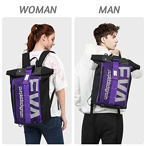 FIREFIRST Evangelion Mochilas casual - Capacidad para portátiles de 15,6"~17" para hombres mujeres Unisex adulto / Moda / estudiante / Colegio / exterior / Deportes / viaje / ocio