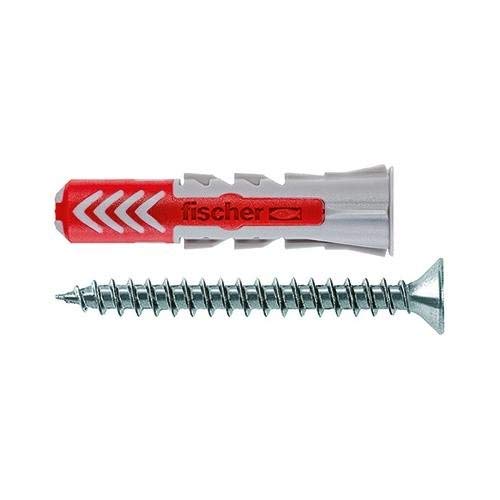 Fischer 50 tacos Izar con Tornillo, 8 x 40 mm, para pared Pleno, Ladrillo perforado, Cartón yeso, 537647 