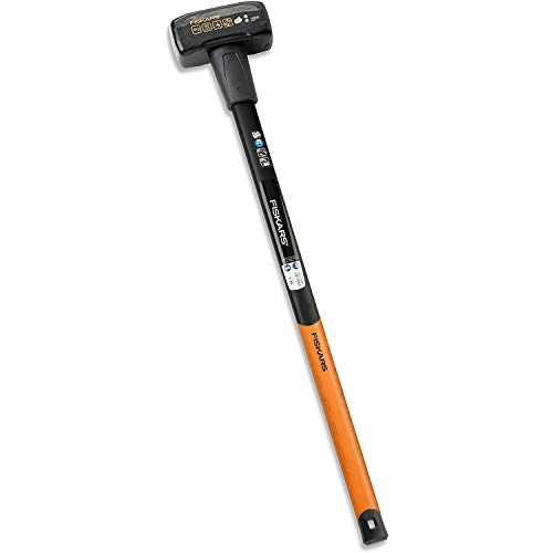 Fiskars Maza, Peso: 6,13 Kg, Acero al carbono (forjado), Negro/Naranja, 1001618