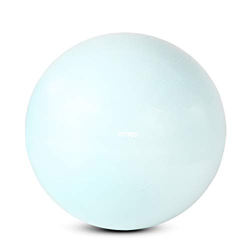 FITFIU Fitness KITWELL 600 Pack de 6 Accesorios Pilates Que Incluye Esterilla, Pelota, Rueda, masajeador de pie, Barra de Masaje y Correa de Yoga, Unisex Adulto, Azul