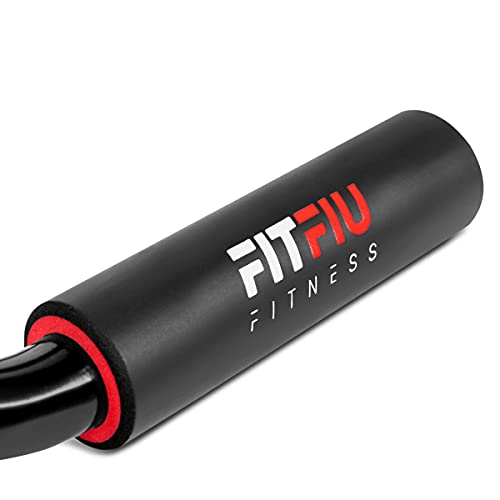 FITFIU Fitness PUSHUP-BAR - Soporte para flexiones de acero con mangos acolchados, entrenamientos de fuerza, musculación y cross training, Barra para flexiones peso máx. 150kg