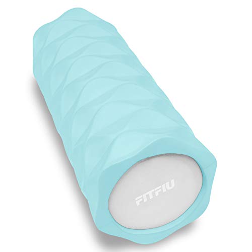 FITFIU Fitness Roller-Pat Rodillo Fitness de Espuma para Masaje, Unisex Adulto, Azul, 33x14cm