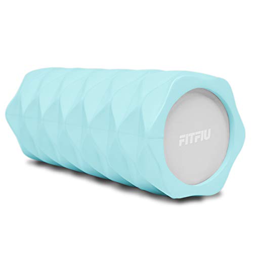 FITFIU Fitness Roller-Pat Rodillo Fitness de Espuma para Masaje, Unisex Adulto, Azul, 33x14cm