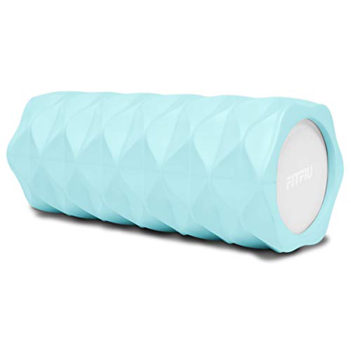 FITFIU Fitness Roller-Pat Rodillo Fitness de Espuma para Masaje, Unisex Adulto, Azul, 33x14cm