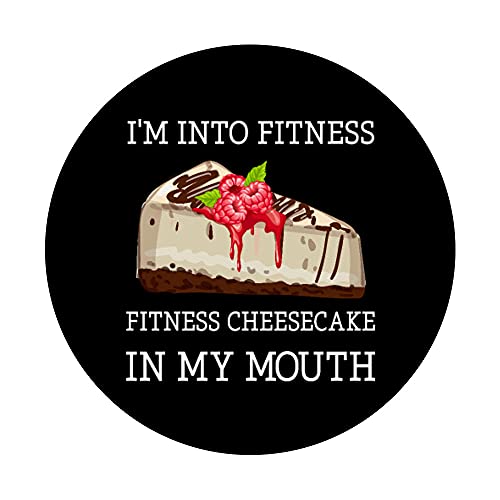 Fitness Cheesecake - Funny Cheesecake Pun Jokes PopSockets PopGrip Intercambiable