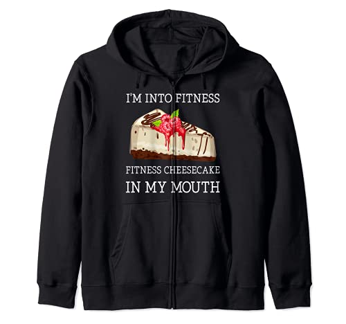 Fitness Cheesecake - Funny Cheesecake Pun Jokes Sudadera con Capucha