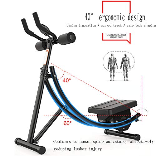 Fitness Equipment Equipo de Ejercicios para el Hogar, MontañA Rusa, MáQuina Abdominal, Equipo de Entrenamiento MultifuncióN con Temporizador LED (Plegable)