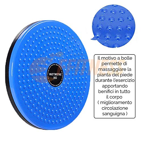 Fitness FFitness Waist Twister, Disco de torsión de Cintura Unisex Adulto, Azul, Única