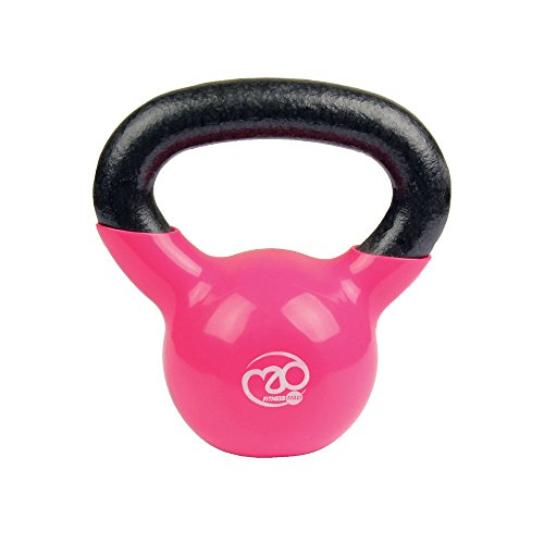 Fitness Mad Kettlebell - Pesa rusa de ejercicio y fitness, color rosa, peso 4 kg