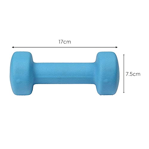 Fitness Mad Neo - Set de 2 Mancuernas / pesas de 2kg/u, color azul