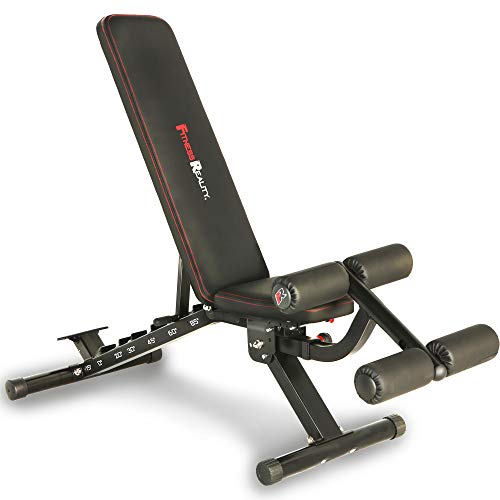 Fitness Reality 2000 Super MAX XL Banco de Pesas de Alta Capacidad con Cierre de Pierna Desmontable, Negro, 69.50 x 24.00 x 52.00 Pulgadas