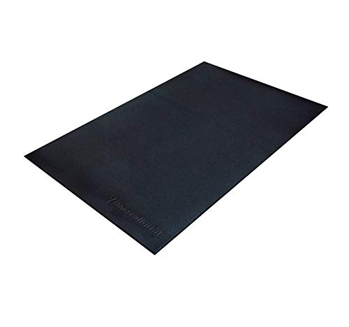 fitnessdigital Protector de Suelo Esterilla Color Negro (100 x 70cm) - Cintas de Correr, Bicicletas elípticas, Bicicletas estáticas, máquinas de Remo, Equipo de musculación etc.