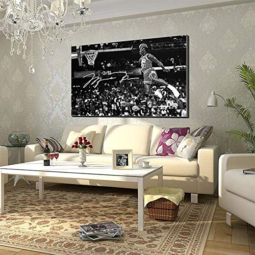 Five-Seller Michael Jordan Línea De Tiro Libre Lienzo Pintura En Lienzo Cuadro De La Pared Art Basketball Star Poster para La Decoración del Hogar (50_x_70_cm)