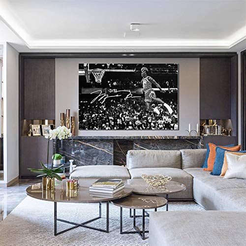 Five-Seller Michael Jordan Línea De Tiro Libre Lienzo Pintura En Lienzo Cuadro De La Pared Art Basketball Star Poster para La Decoración del Hogar (50_x_70_cm)