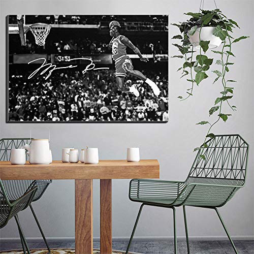 Five-Seller Michael Jordan Línea De Tiro Libre Lienzo Pintura En Lienzo Cuadro De La Pared Art Basketball Star Poster para La Decoración del Hogar (50_x_70_cm)