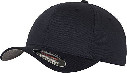 Flexfit Wooly Combed Gorra de béisbol para Unisex adulto, Azul (dark navy), L/XL