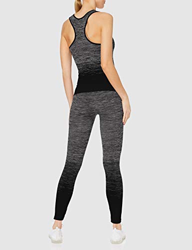 FM London Vest Top And Leggings - Conjunto Ropa Deportiva, Negro, Talla Única (Talla del Fabricante 8-14)