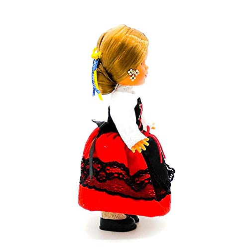 Folk Artesanía Muñeca Regional colección de 25 cm con Vestido típico Vallisoletana Valladolid España.