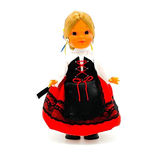 Folk Artesanía Muñeca Regional colección de 25 cm con Vestido típico Vallisoletana Valladolid España.