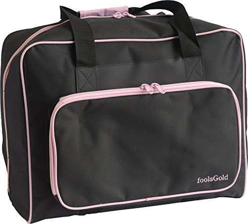 foolsGold Bolsa Acolchada para Transportar la Máquina de Coser - Negro/Rosa