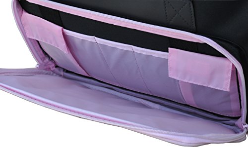 foolsGold Bolsa Acolchada para Transportar la Máquina de Coser - Negro/Rosa