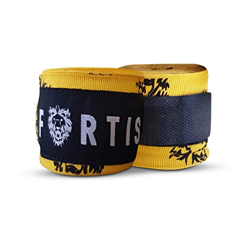 Fortis Predator - Vendas de boxeo para artes marciales mixtas, Muay Thai, Comat Sports (5 m), color amarillo