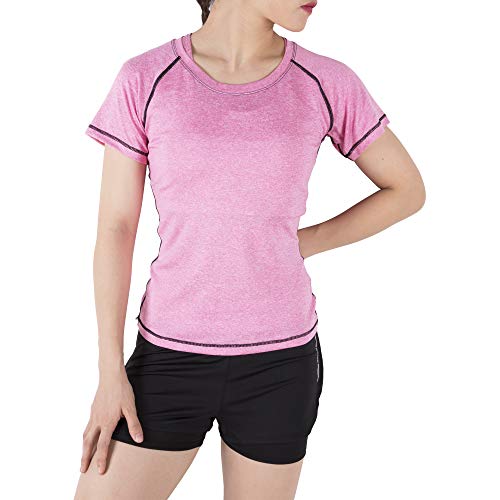 FRECINQ Conjuntos Deportivos para Mujer 5 Piezas Suave Transpirable Cómodo Mujer Chándales Ropa de Correr Yoga Fitness Pilates (M, Rosa #1)