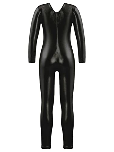 Freebily Maillot de Danza Ballet para Niña Maillot Gimnasia Rítmica Leotardo de Práctica Fitness Yoga Bodys Monos Básico Elástico Ropa Deportiva de Una Pieza sin Mangas Negro 10 años