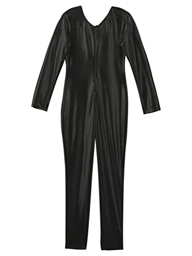 Freebily Maillot de Danza Ballet para Niña Maillot Gimnasia Rítmica Leotardo de Práctica Fitness Yoga Bodys Monos Básico Elástico Ropa Deportiva de Una Pieza sin Mangas Negro 10 años