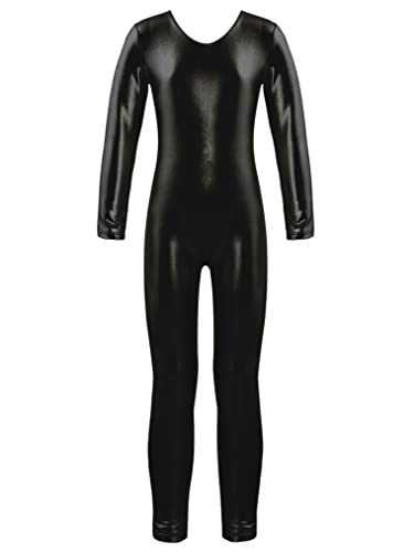 Freebily Maillot de Danza Ballet para Niña Maillot Gimnasia Rítmica Leotardo de Práctica Fitness Yoga Bodys Monos Básico Elástico Ropa Deportiva de Una Pieza sin Mangas Negro 10 años