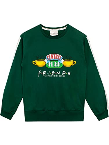 Friends Sudadera para Niñas Central Perk Verde 13-14 Años