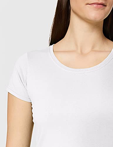 Fruit of the Loom Paquete de 5 Camisetas Valueweight, Blanco (White 30), XL (Pack de 5) para Mujer