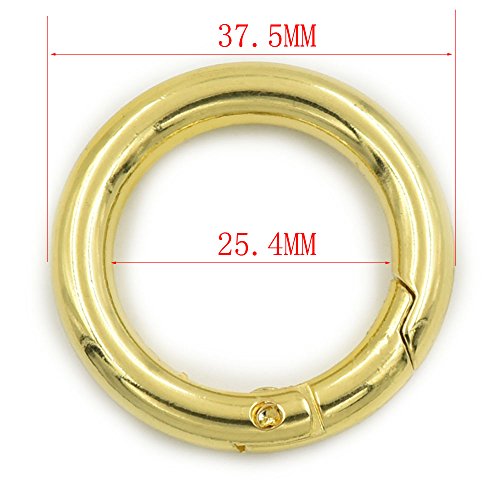 Füjiyuan 5 piezas de 25 mm gatillo puerta de resorte de 2,5 cm hebilla broche llavero abierto O anillo correas bolsa