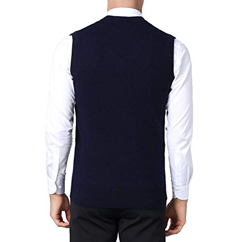 FULIER Hombre Invierno Sin Mangas con Cuello En V Chaleco Classic Business Gentleman Prendas De Punto De Punto Chaleco Suéter Cardigans Tank Tops