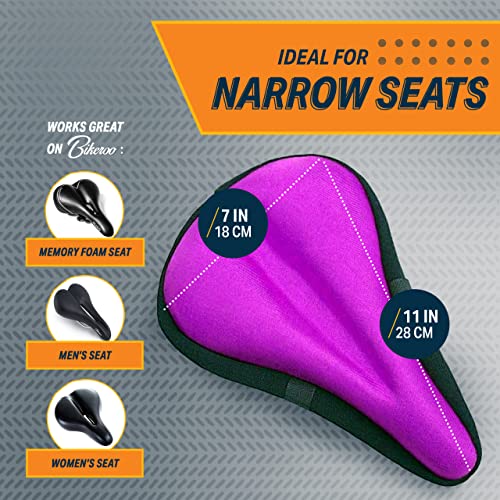 Funda Asiento Bicicleta Estática Más Cómodo [Almohadilla Gel Suave] - Funda Universal Sillín de Bicicleta - Hombres y Mujeres - Apto para Bicicleta de Spinning, Fija, de Touring, de Ruta y de Montaña