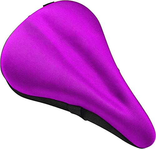 Funda Asiento Bicicleta Estática Más Cómodo [Almohadilla Gel Suave] - Funda Universal Sillín de Bicicleta - Hombres y Mujeres - Apto para Bicicleta de Spinning, Fija, de Touring, de Ruta y de Montaña