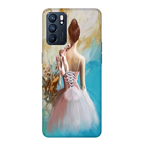 Funda Carcasa compatible con Oppo Reno 6 5G Baila que pasión Bailarina de danza clásica / Imprimir también en los lados. / Teléfono Hard Snap en antideslizante anti-rayado resistente a los golpes