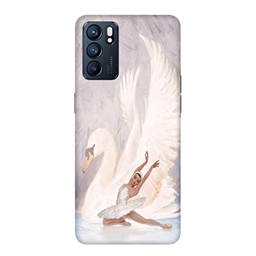 Funda Carcasa compatible con Oppo Reno 6 5G Baila que pasión Bailarina del lago de los cisnes / Imprimir también en los lados. / Teléfono Hard Snap en antideslizante anti-rayado resistente a los go