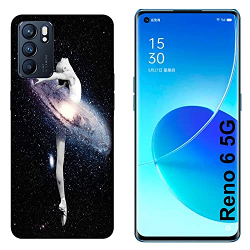 Funda Carcasa compatible con Oppo Reno 6 5G Baila que pasión bailarina estrella / Imprimir también en los lados. / Teléfono Hard Snap en antideslizante anti-rayado resistente a los golpes rígido